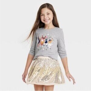 NEW Cat & Jack celebrate long sleeve girls shirt